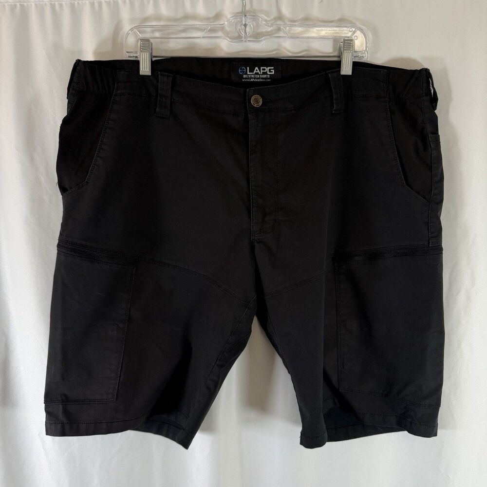 LAPG BFE Stretch Shorts Men's 44 Black Cargo Zip Pockets Utility Tactitcal